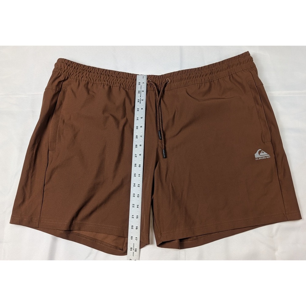 Quiksilver Mens Drylight Shorts XXL‎ Brown Regular Fit Athletic Drawstring - Picture 9 of 10